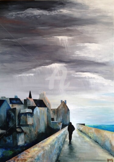 Peinture intitulée "Remparts" par Gaïdg, Œuvre d'art originale, Acrylique Monté sur Châssis en bois