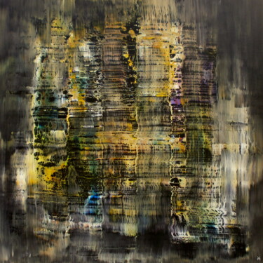 Lichénification - Abstraction-Abstract Art - Tons gris foncé Pintura titulada "Lichénification - A…" por Davidian Gotis Abstraction Abstraite, Obra de arte original, Acrílico