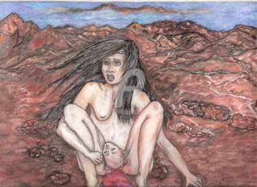 绘画 标题为“Nace en el altiplan…” 由Eloisa Benitez Millan, 原创艺术品, 粉彩