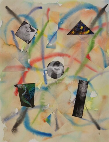 Collages titulada "There will be peace" por Erwin Bruegger, Obra de arte original, Collages