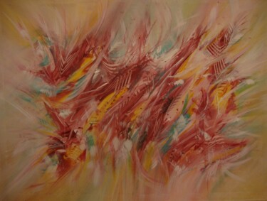 Painting titled "Eveil" by Nathalie Dugarin Desaulty, Original Artwork