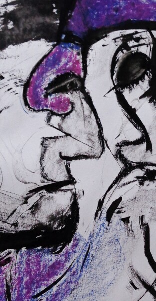 Schilderij getiteld "point de vue" door Francisco Mendes, Origineel Kunstwerk, Inkt