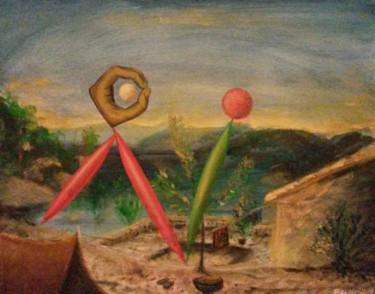 Schilderij getiteld "Quasi" door Pascal Van Der Heijden, Origineel Kunstwerk, Acryl