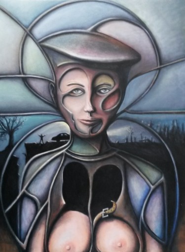 Schilderij getiteld "Free capture" door Pascal Van Der Heijden, Origineel Kunstwerk, Olie