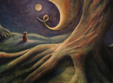 Schilderij getiteld "Questions" door Pascal Van Der Heijden, Origineel Kunstwerk, Olie