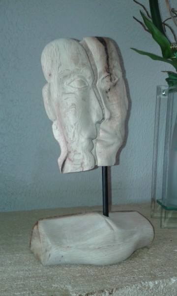 Sculpture intitulée "Le baiser" par Forcadolmu, Œuvre d'art originale, Bois