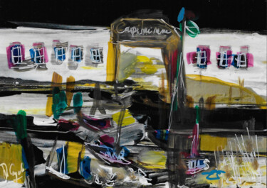Painting titled "Capitainerie" by Muriel Cayet, Original Artwork