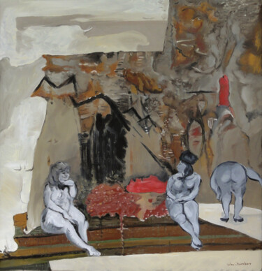 제목이 "Trois femmes et un…"인 미술작품 Gilles Chambon로, 원작, 기름