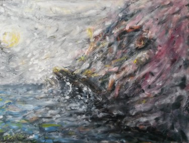 Schilderij getiteld "Nothing to sea" door Pascal Van Der Heijden, Origineel Kunstwerk