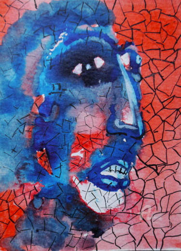 Dessin intitulée "Détail mosaïque mus…" par Hang Ribeir, Œuvre d'art originale, Encre