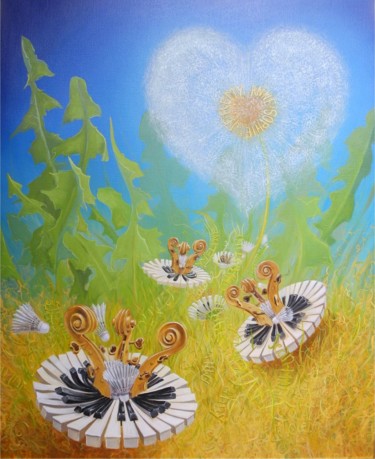 Joyeuses volutes de pissenlit. Commande cadeau mariage.