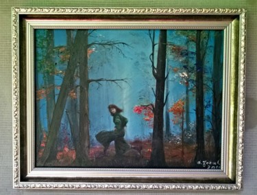 Peinture intitulée "lLesna Pani" par Grazyna Jezak, Œuvre d'art originale, Huile
