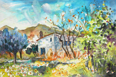 Peinture intitulée "A Finca In Turre 03" par Miki De Goodaboom, Œuvre d'art originale, Gouache