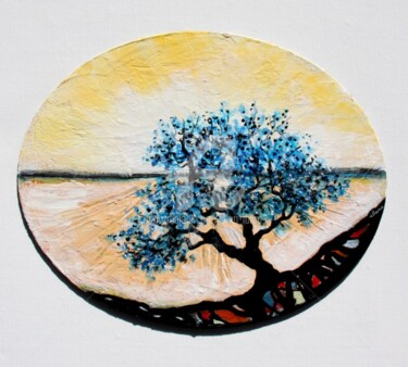 Painting titled "esprit-de-l-arbre-n…" by Henri Ibara, Original Artwork, Acrylic