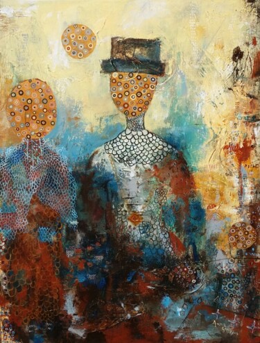 Les invités de mars Peinture intitulée "Les invités de mars" par Anna Grazi, Œuvre d'art originale, Acrylique