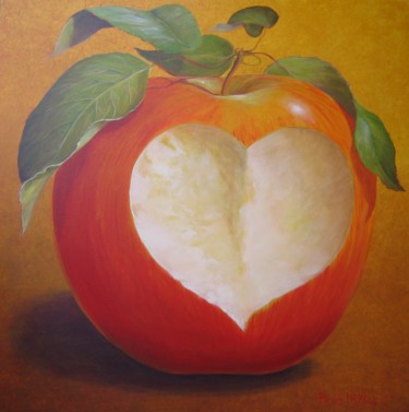 「Pomme Amour APPLEST…」というタイトルの絵画 Applestropheによって, オリジナルのアートワーク, アクリル
