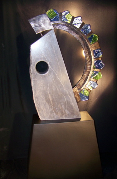 Skulptur mit dem Titel "“Machu Picchu Sunri…" von Jan And Jo Moore, Original-Kunstwerk, Metalle