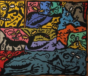 Peinture intitulée "Bellophoron terrass…" par Robert Gaillot, Œuvre d'art originale