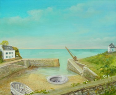 Etude au Port Lay à l'Île de Groix (Bretagne) Malerei mit dem Titel "Etude au Port Lay à…" von Applestrophe, Original-Kunstwerk, Acryl