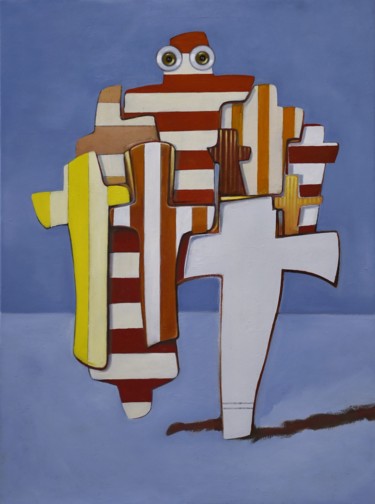 Peinture intitulée "plage" par Pascal Buffard, Œuvre d'art originale, Huile