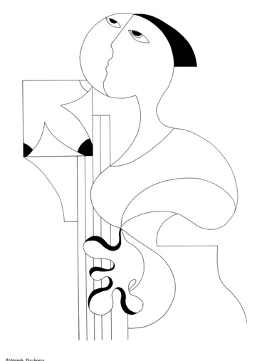 제목이 "Solo"인 그림 Hildegarde Handsaeme로, 원작, 잉크