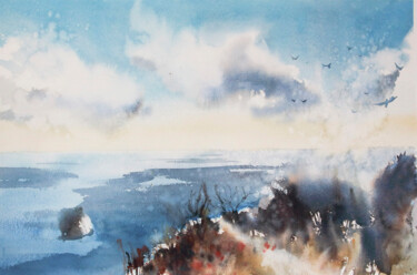 Pittura intitolato "Rabbit rock" da Manu Toxxic, Opera d'arte originale, Acquarello