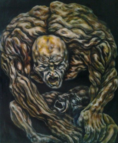 Peinture intitulée "" La guerre et le m…" par Sam Keusseyan, Œuvre d'art originale, Huile