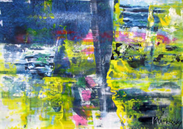 Painting titled "The Blue Lagoon - O…" by Dmitri Matkovsky, Original Artwork, Acrylic