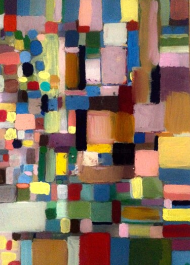 Peinture intitulée "Carrés d'eau" par Valérie Blum (Valery), Œuvre d'art originale, Acrylique Monté sur Châssis en bois