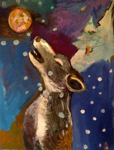 Peinture intitulée "Mon beau sapin !" par Valérie Blum (Valery), Œuvre d'art originale, Acrylique