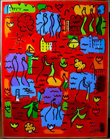 Peinture intitulée "VACANCES" par Jean Mirre, Œuvre d'art originale, Acrylique