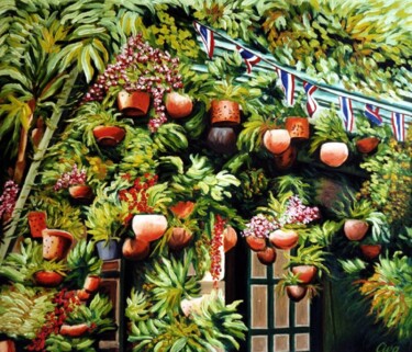 Chinese House in China Town, Bangkok, Thailand Painting titled "Chinese House in Ch…" by Dan Civa, Original Artwork, Oil