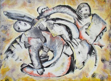 Peinture intitulée "RIRE" par Anne Marie Mermet, Œuvre d'art originale, Acrylique