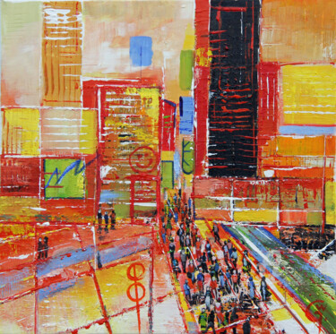 Schilderij getiteld "Restons légers!" door Sylvie Penet, Origineel Kunstwerk, Acryl