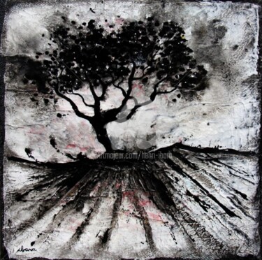 esprit-de-l-arbre-n-21-peinture-d-ibara-acrylique-sur-toile-format-30cm-sur-30cm-encadre.jpg Painting titled "esprit-de-l-arbre-n…" by Henri Ibara, Original Artwork, Acrylic