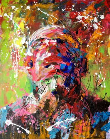Schilderij getiteld "Prayer" door Jérôme Royer, Origineel Kunstwerk, Acryl