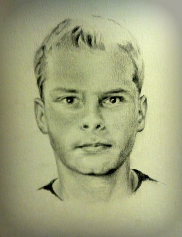 Dessin intitulée "Portrait graphite" par Michèle Rais, Œuvre d'art originale, Graphite