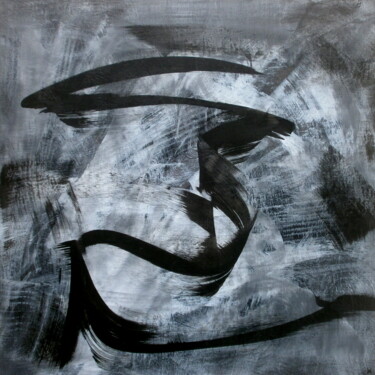 Thoummim I - Abstraction - Abstract Art - Noir et Blanc 제목이 "Thoummim I - Abstra…"인 미술작품 Davidian Gotis Abstraction Abstraite로, 원작, 아크릴