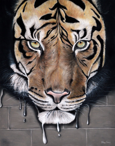 Dessin intitulée "Fusion" par Hélène Roux, Œuvre d'art originale, Pastel