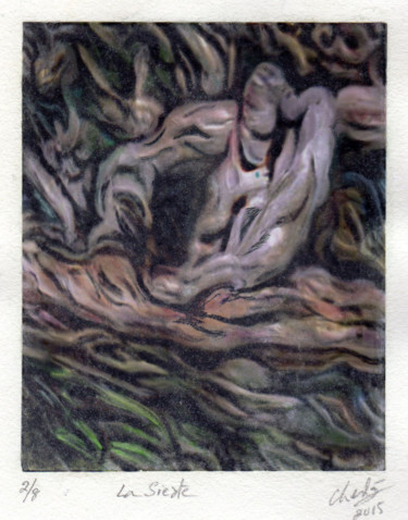 数字艺术 标题为“Le Sieste estampe 2…” 由Richard Raveen Chester, 原创艺术品, 2D数字工作