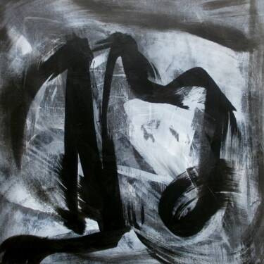 Thoummim II - Abstraction - Abstract Art - Noir et Blanc 제목이 "Thoummim II - Abstr…"인 미술작품 Davidian Gotis Abstraction Abstraite로, 원작, 아크릴