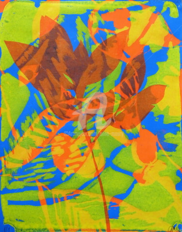 Printmaking titled "Entre - Collage I" by Anne Maury, Original Artwork, Lithography