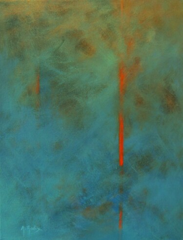 Peinture intitulée "cheminement-1." par Michèle Radix, Œuvre d'art originale, Acrylique
