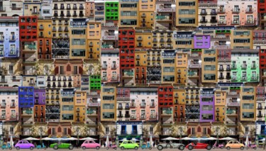 Photographie intitulée "Grazy city casa" par Gaudi .C, Œuvre d'art originale, Photographie manipulée