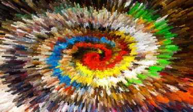 Photographie intitulée "EXPLOSION WORLD VUE…" par Gaudi .C, Œuvre d'art originale, Photographie manipulée