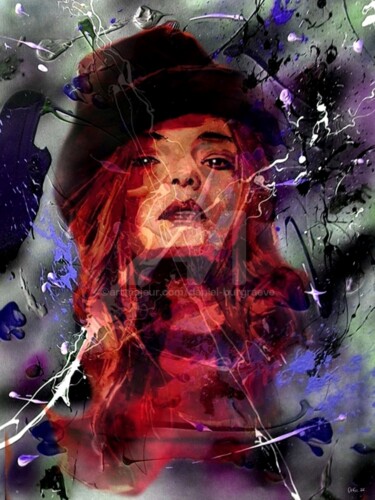 FEMME AU CHAPEAU NOIR.