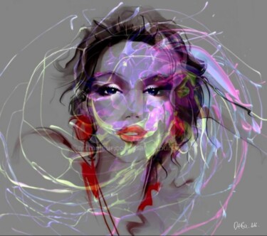 FEMME AUX YEUX BLEU.