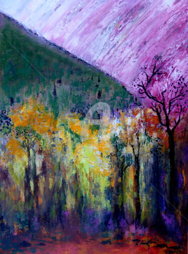 Peinture intitulée "BOREAL" par Claude Julia (CJULIA), Œuvre d'art originale, Huile