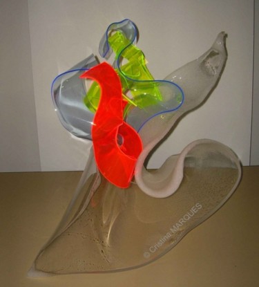 Skulptur mit dem Titel "La Danse des Anguil…" von Cristina Marquès, Original-Kunstwerk, Kunststoff