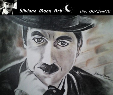 Desenho intitulada "Carlitos" por Silviane Moon, Obras de arte originais, Giz